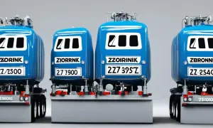 Błękitne cysterny. Jedna z nich ma oznaczenie ZZ/2500, co sugeruje, że zbiornik na gaz 2700 na ile wystarcza, zależy od jego pojemności.