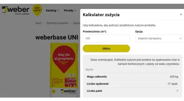 Ile kleju na m2 elewacji kalkulator - oblicz oszczędności na materiałach