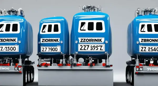 Błękitne cysterny. Jedna z nich ma oznaczenie ZZ/2500, co sugeruje, że zbiornik na gaz 2700 na ile wystarcza, zależy od jego pojemności.