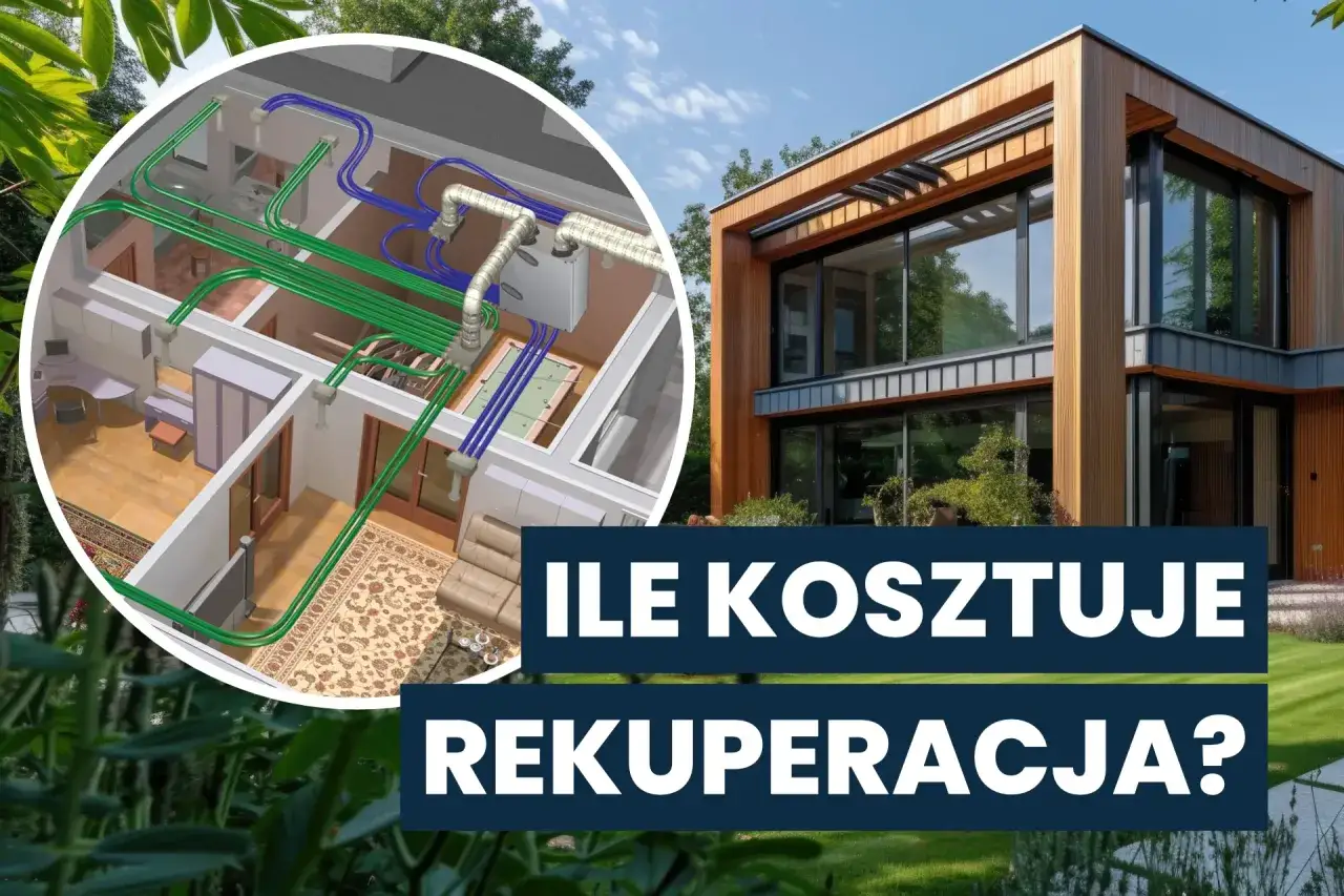 Wizualizacja systemu rekuperacji w domu jednorodzinnym. Dowiedz się, ile kosztuje rekuperacja w starym domu.
